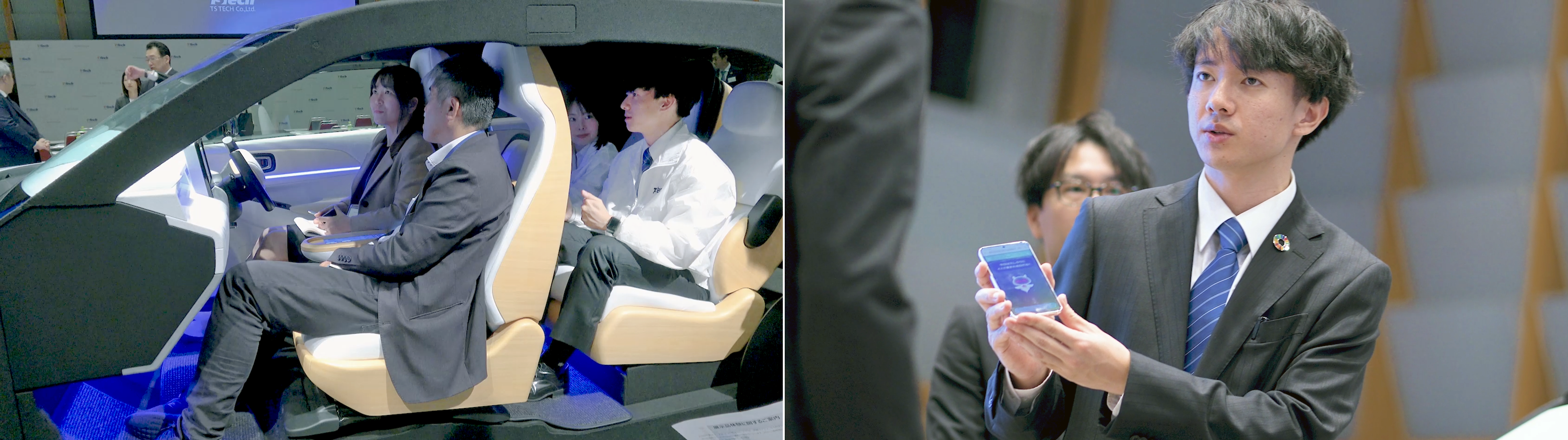 Scene on the day of the next-generation automotive cabin presentation