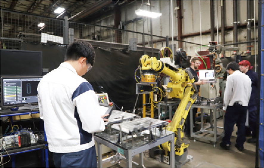 A Japanese engineer conducting on-site testing